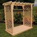 A & L Furniture Amish Handcrafted Cedar Wood Covington Arbor & Deck 4 ft / Gray Stain Cedar 1419C-GS