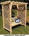 A & L Furniture Amish Handcrafted Cedar Wood Covington Arbor & Swing 5 ft / Gray Stain Cedar 1515C-GS
