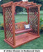 A & L Furniture Amish Handcrafted Cedar Wood Jamesport Arbor w/ Deck & Swing 5 ft / Gray Stain Cedar 1533C-GS
