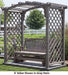 A & L Furniture Amish Handcrafted Cedar Wood Jamesport Arbor w/ Glider 5 ft / Gray Stain Cedar 1541C-GS