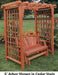A & L Furniture Amish Handcrafted Cedar Wood Lexington Arbor w/ Deck & Glider 5 ft / Gray Stain Cedar 1534C-GS