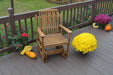 A & L Furniture Handcrafted Amish Bent Oak Glider Chair Walnut / Oak 6172