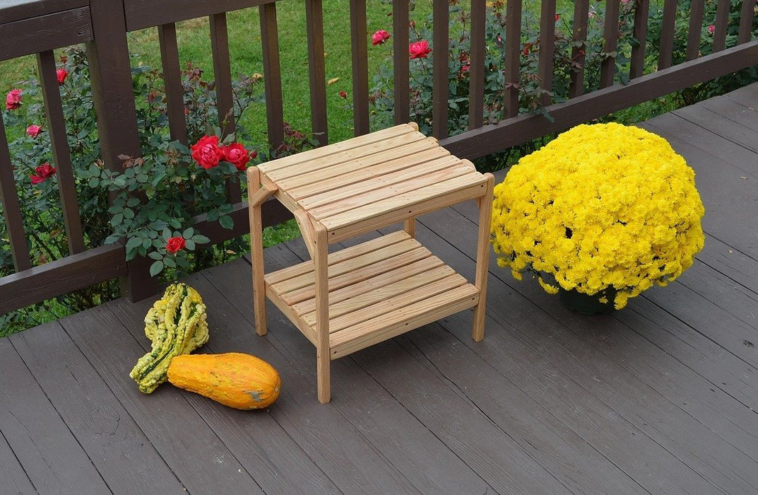 A & L Furniture Handcrafted Amish Oak End Table Natural Oak 6071