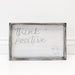 Adams & Co. Adams & Co. 13x8.5x1.5 Wood Framed Sign (THNK PSTVE) White/Grey Art 17009