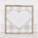 Adams & Co. Adams & Co. 14x14x1.5 Wood Framed Sign (HEART) White/Grey Art 25043 810013484076