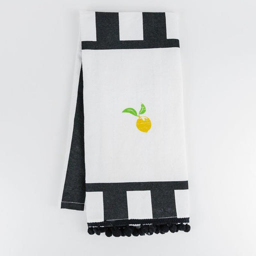 Adams & Co. Adams & Co. 15x24 Tea Towel (LEMONS) White/Black/Yellow/Green Art 11031