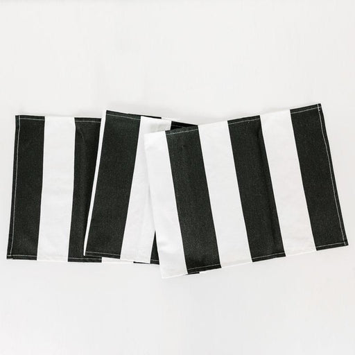 Adams & Co. Adams & Co. 15x65 Table Runner (Stripes) White/Black Inside Accessories 50193 844796090575