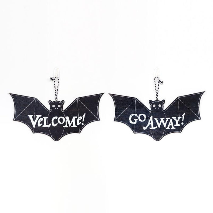 Adams & Co. Adams & Co. 16x8x1.5 Hanging Reversible Wood Bat (GO/VLCM) Black/White/Grey Art 55118