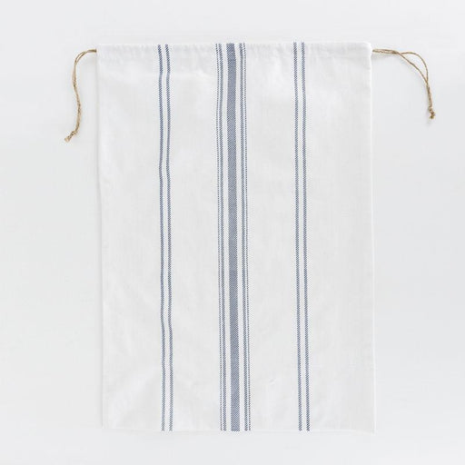 Adams & Co. Adams & Co. 17x24 Linen Drawstring Bag (Stripes) White/Blue Art 15457