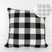 Adams & Co. Adams & Co. 20x20 Pillow Reverse (BUFFALO CHECK) White/Grey/Black Art 10615