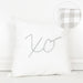 Adams & Co. Adams & Co. 20x20 Pillow (XO) White/Grey Art 10606