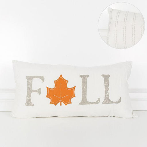 Adams & Co. Adams & Co. 24x12x4 Canvas Pillow (FALL) White/Grey/Orange Art 65109 844796099790