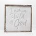 Adams & Co. Adams & Co. 24x24x1.5 Wood Framed Sign (CHLD OF GOD) White/Grey Art 19156