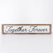 Adams & Co. Adams & Co. 30x6x1.5 Wood Framed Sign (TOGETHER FOREVER) White/Black Art 15269