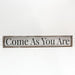 Adams & Co. Adams & Co. 36x6x1.5 Wood Framed Sign (CME AS YOU ARE) White/Black Art 19164