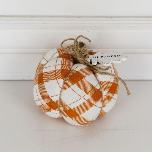 Adams & Co. Adams & Co. 5.25x4.5x5.25 Puffy Pumpkin (LIL Pumpkin) Orange/White Art 50245