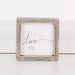 Adams & Co. Adams & Co. 5x5x1.5 Wood Framed Sign (LOVE YOU) White/Grey Art 17580