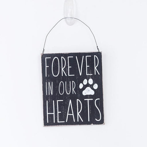 Adams & Co. Adams & Co. 5x6x.25 Hanging Wood Sign (FOREVER HEART) Black/White Art 15294