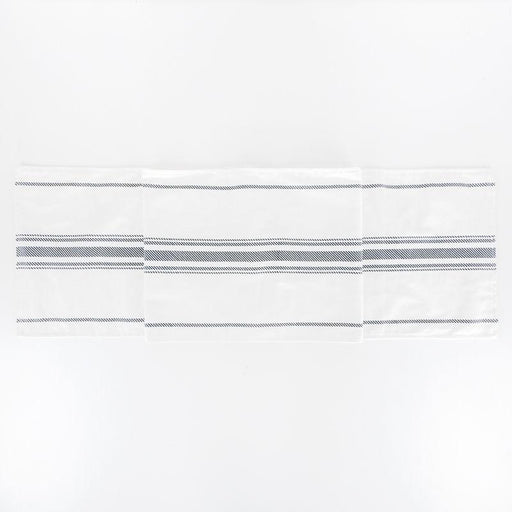 Adams & Co. Adams & Co. 74x14 Linen Reversible Table Runner (Stripes) White/Blue/Grey Inside Accessories 15462