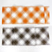 Adams & Co. Adams & Co. 74x15 Reversible Table Runner (PLAID) White/Brown/Orange Inside Accessories 65156