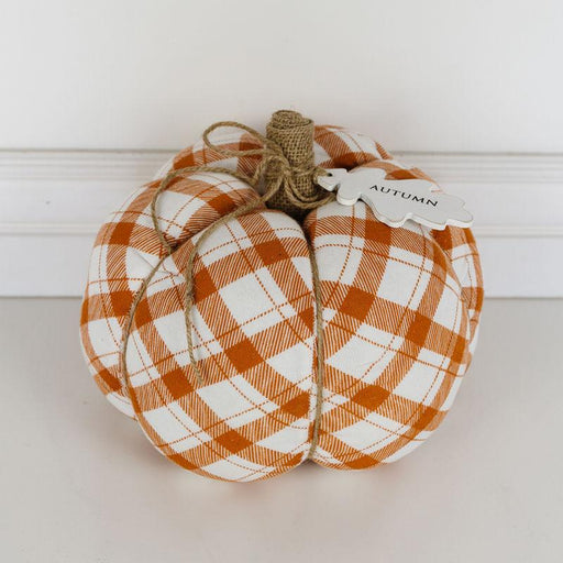 Adams & Co. Adams & Co. 9.5x8.5x9.5 Puffy Pumpkin (AUTMN) Orange/White Art 50241