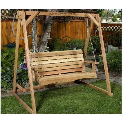 The #1 Rated Store For All Things Cedar A-Frame Red Cedar Porch Swing ...