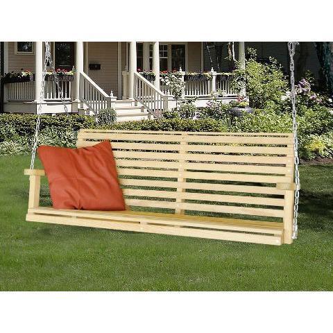 Hershy Way Hershy Way Treated Yellow Pine 5 ft. Classic Porch Swing Classic Porch Swing T1514