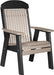 LuxCraft LuxCraft 2' Classic Highback Recycled Plastic Chair Weatherwood on Black Chair 2CPBWWB