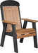 LuxCraft LuxCraft 2' Classic Highback Recycled Plastic Chair With Cup Holder Cedar on Black Chair 2CPBCB