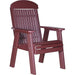 LuxCraft LuxCraft 2' Classic Highback Recycled Plastic Chair With Cup Holder Cherrywood Chair 2CPBCW