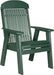 LuxCraft LuxCraft 2' Classic Highback Recycled Plastic Chair With Cup Holder Green Chair 2CPBG