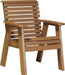 LuxCraft LuxCraft 2' Rollback Recycled Plastic Chair Antique Mahogany Outdoor Chair 2PPBAM