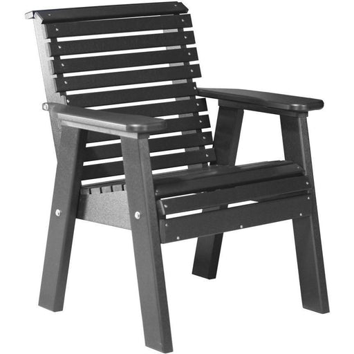 LuxCraft LuxCraft 2' Rollback Recycled Plastic Chair Black Outdoor Chair 2PPBBK