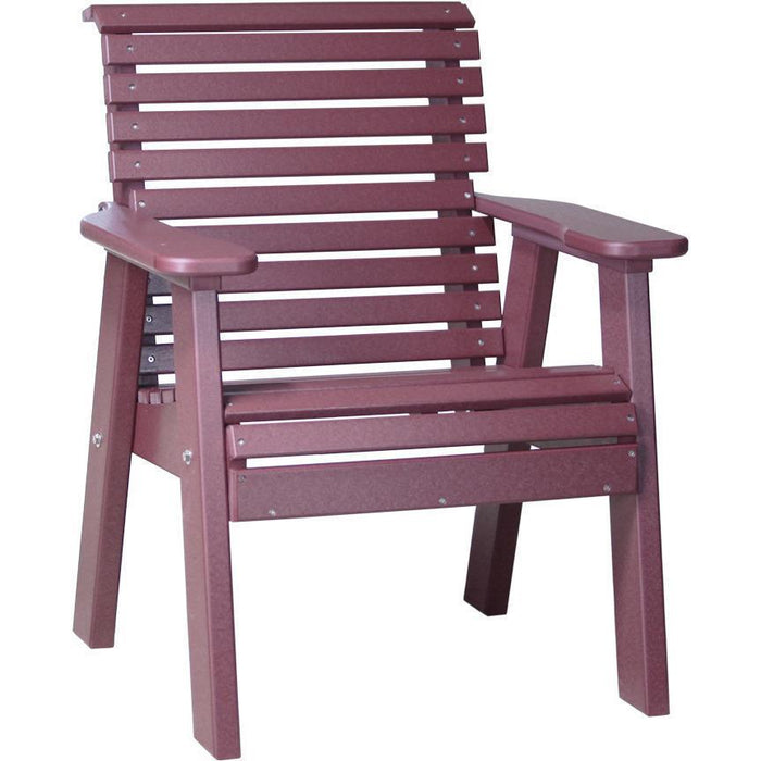 LuxCraft LuxCraft 2' Rollback Recycled Plastic Chair Cherry Outdoor Chair 2PPBCW