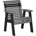 LuxCraft LuxCraft 2' Rollback Recycled Plastic Chair Dove Gray on Slate Outdoor Chair 2PPBDGS