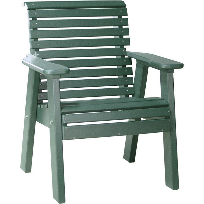 LuxCraft LuxCraft 2' Rollback Recycled Plastic Chair Green Outdoor Chair 2PPBG