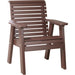 LuxCraft LuxCraft 2' Rollback Recycled Plastic Chair With Cup Holder Chestnut Brown Outdoor Chair 2PPBCBR