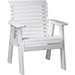 LuxCraft LuxCraft 2' Rollback Recycled Plastic Chair With Cup Holder White Outdoor Chair 2PPBW