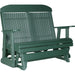 LuxCraft LuxCraft 4 ft. Recycled Plastic Highback Outdoor Glider Bench Green Highback Glider 4CPGG