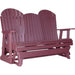 LuxCraft LuxCraft 5 ft. Recycled Plastic Adirondack Outdoor Glider With Cup Holder Cherry Adirondack Glider 5APGC