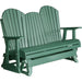 LuxCraft LuxCraft 5 ft. Recycled Plastic Adirondack Outdoor Glider With Cup Holder Green Adirondack Glider 5APGG