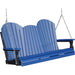 LuxCraft LuxCraft Adirondack 5ft. Recycled Plastic Porch Swing Blue On Black / Adirondack Porch Swing 5APSBB