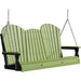 LuxCraft LuxCraft Adirondack 5ft. Recycled Plastic Porch Swing Lime Green On Black / Adirondack Porch Swing 5APSLGB