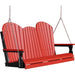 LuxCraft LuxCraft Adirondack 5ft. Recycled Plastic Porch Swing Red On Black / Adirondack Porch Swing 5APSRB