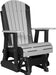 LuxCraft LuxCraft Adirondack Recycled Plastic 2 Foot Glider Chair Dove Gray on Black Glider Chair 2APGDGB
