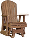 LuxCraft LuxCraft Adirondack Recycled Plastic 2 Foot Glider Chair With Cup Holder Antique Mahogany Glider Chair 2APGAM