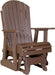 LuxCraft LuxCraft Adirondack Recycled Plastic 2 Foot Glider Chair With Cup Holder Chestnut Brown Glider Chair 2APGCBR