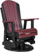 LuxCraft Luxcraft Adirondack Recycled Plastic Swivel Glider Chair Cherrywood on Black Glider Chair 2ARSCWOB