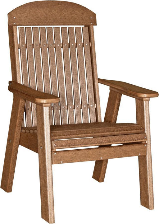 LuxCraft LuxCraft Antique Mahogany 2' Classic Highback Recycled Plastic Chair Antique Mahogany Chair 2CPBAM