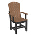LuxCraft LuxCraft Antique Mahogany Adirondack Arm Chair With Cup Holder Antique Mahogany / Black / Dining Chair AAC-AM/BL-D